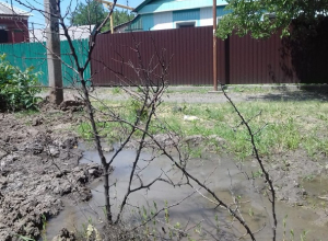 В болото превращается перекресток Ударного и Холодова в Шахтах В болото превращается перекресток Ударного и Холодова в Шахтах