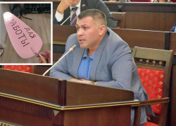 Шахтинский депутат обвинил сити-менеджера в бездействии и подарил ему на Новый год розовый мастерок
